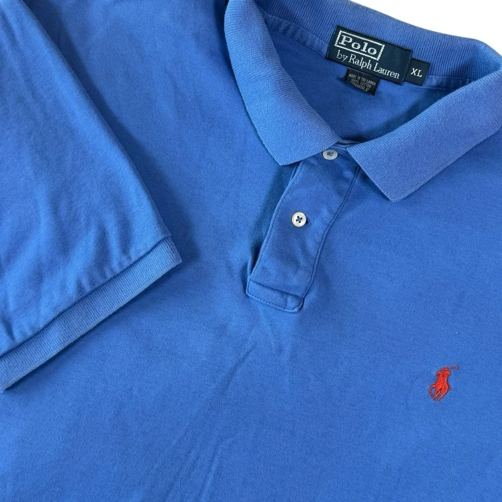 Polo Ralph Lauren Polo Shirt Mens XL Blue Classic Fit Cotton Short Sleeve Pony